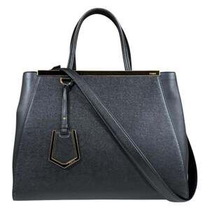 FENDI Black Leather Shoulder Bag